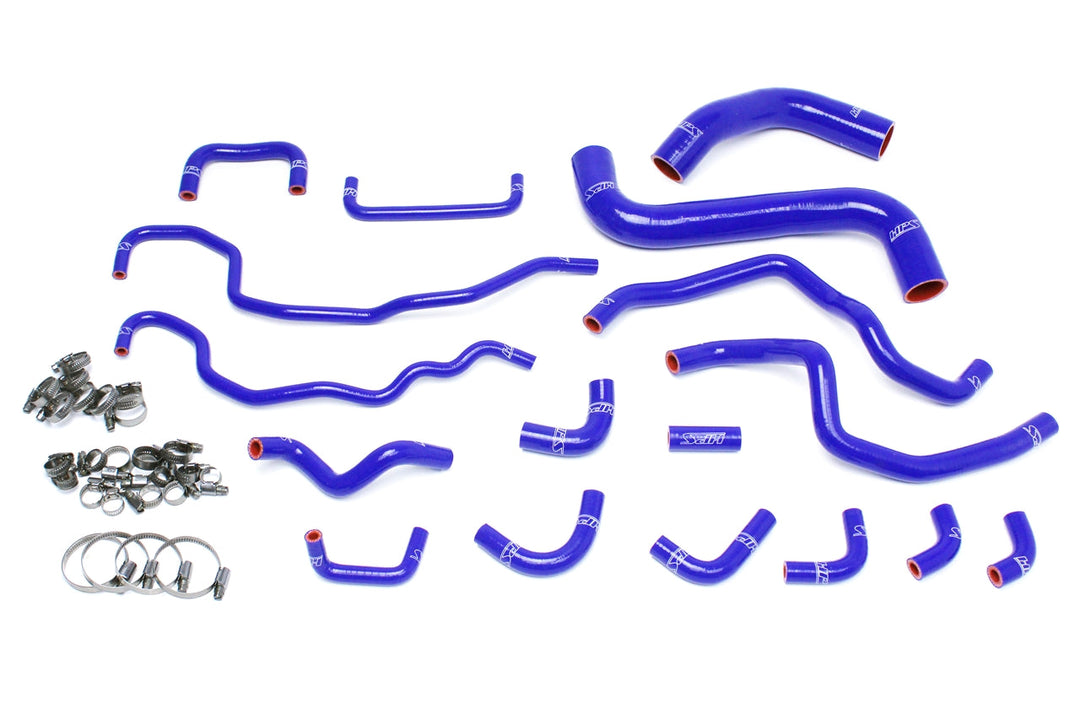 HPS Silicone Radiator + Heater Coolant Hose Kit Subaru 2015-2021 STI 2.5L Turbo (Blue) - Dirty Racing Products