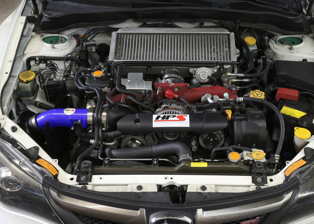 HPS Shortram Air Intake Kit 2008-2014 Subaru WRX STI 2.5L Turbo, Includes Heat Shield