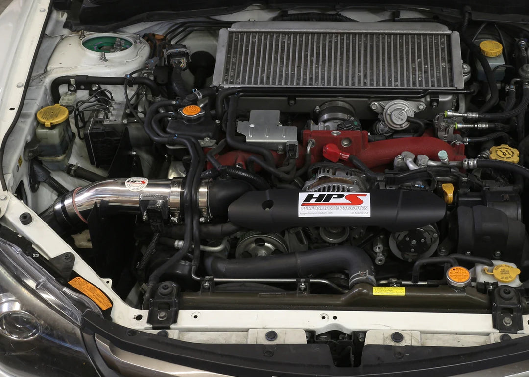 HPS Cold Air Intake Kit 2008-2014 Subaru WRX / STI 2.5L Turbo, Converts to Shortram