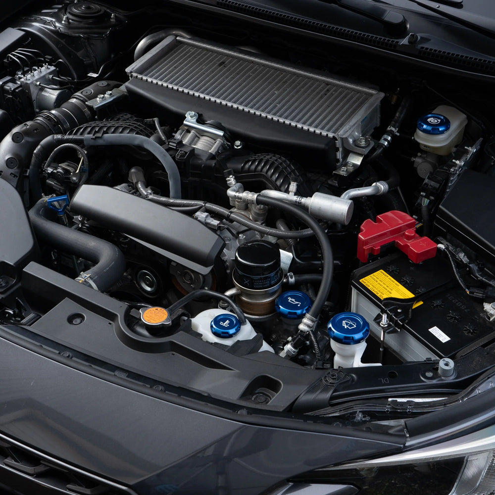 Billetworkz Zero Series Engine Bay Caps - No Engraving - Subaru Crosstrek 2013+