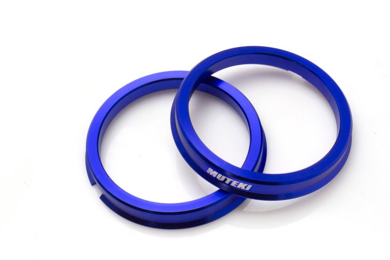 Wheel Mate Muteki Hub Ring Set 65mm x 56mm - Blue (Pair) - Dirty Racing Products