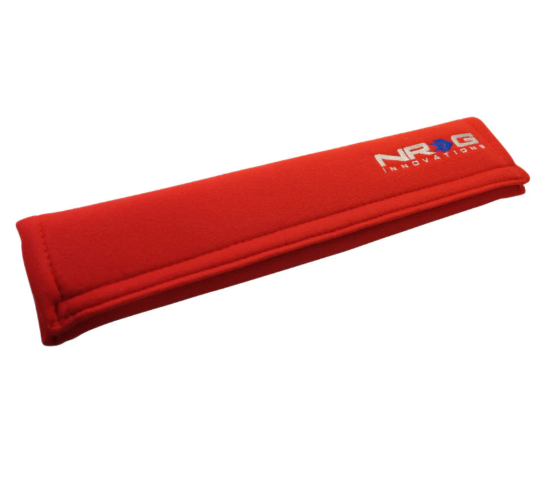 NRG Innovations Long Seat Belt Pads - Red - Dirty Racing Products