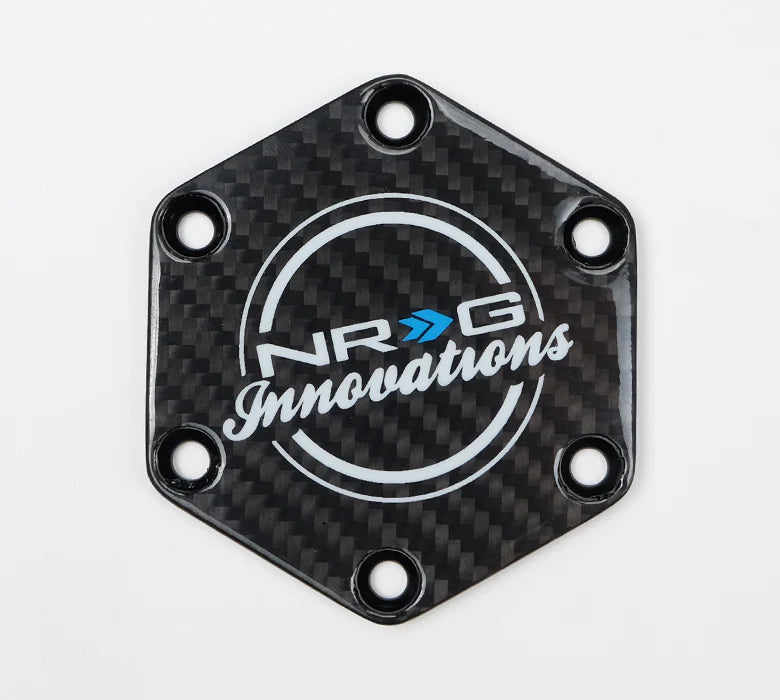 NRG Innovations Hexagonal Steering Wheel Horn Delete Plates - Carbon Fiber - Dirty Racing Products