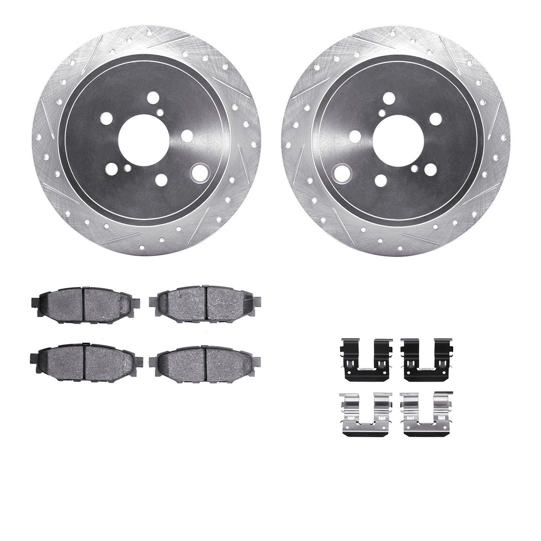 R1 Concepts E-LineSeries Brake Rotor D/S Silver w/Ceramic Pads Subaru BRZ 2015-13, Forester 2013-09, Impreza 2014-08, Legacy 2014-10, Outback 2014-10, WRX 2014-12 - Dirty Racing Products