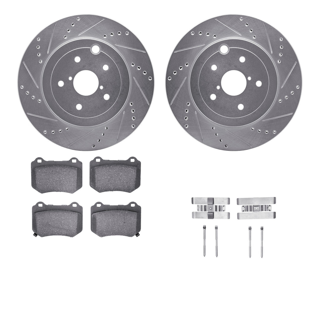 R1 Concepts Brake Rotors D/S Silver w/Ceramic Pads Subaru WRX STI 2021-18 - Dirty Racing Products