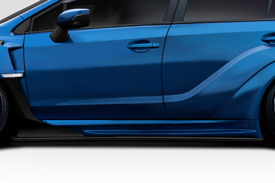 Duraflex 2015-2021 Subaru WRX STI VRS Wide Body Side Side Skirt Rocker Panels - 6 Piece - Dirty Racing Products