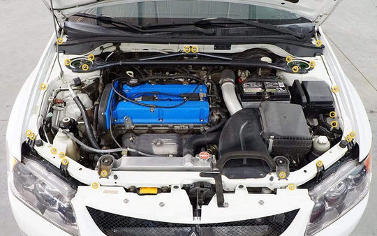Dress Up Bolts Stage 1 Titanium Hardware Engine Bay Kit - Mitsubishi Evo VIII - Dirty Racing Products