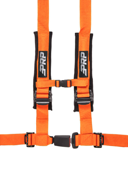 PRP 4 point, 2 inch Off Road Safety Harness - Orange - Dirty Racing Products