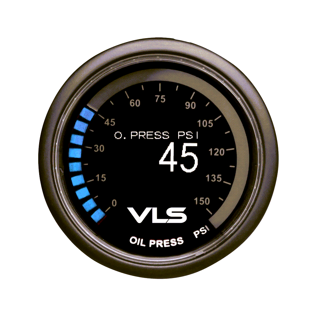 Revel VLS OLED Oil Pressure Gauge 52mm - Universal - Dirty Racing Products