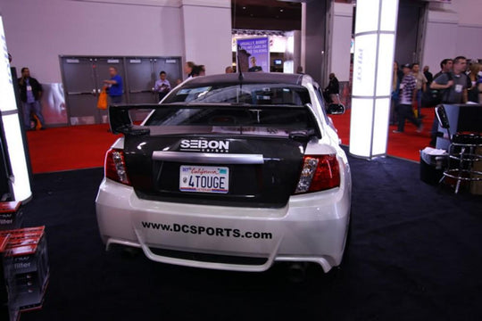 Seibon Carbon Fiber S Style Rear Spoiler - Subaru WRX Sedan 2008-2014 / STI Sedan 2011-2014 - Dirty Racing Products