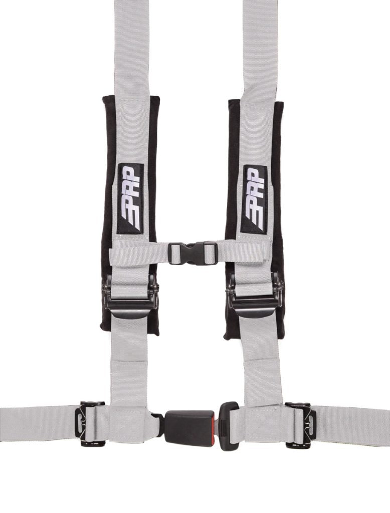 PRP 4 point, 2 inch Off Road Safety Harness - Silver - Dirty Racing Products