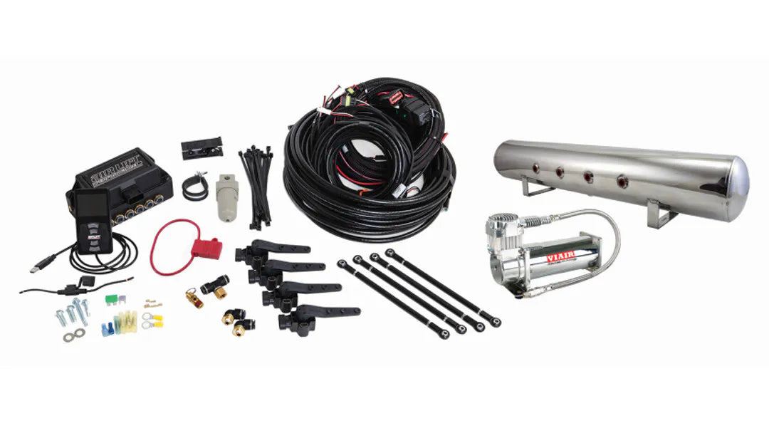 Air Lift Performance 3H (3/8" Air Line, 5 Gallon Polished Tank, VIAIR 444C Compressor) - Dirty Racing Products