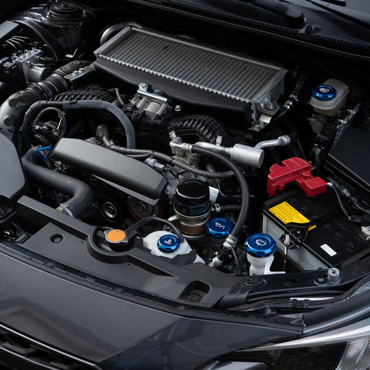 Billetworkz Zero Series Engine Bay Caps - Fluid Engraving - Subaru Impreza 2012+