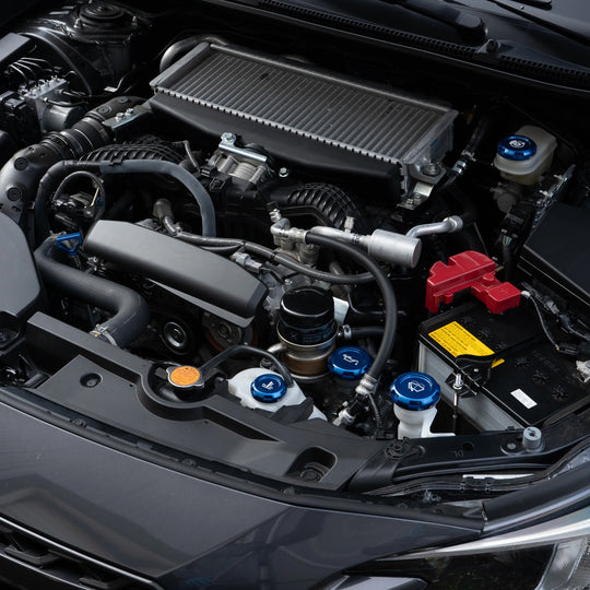 Billetworkz Zero Series Engine Bay Caps - No Engraving - Subaru Legacy GT 2005-2009