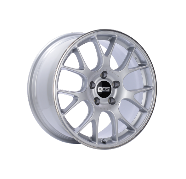 BBS CHR 18x8.5 5x112 38mm - Brilliant Silver with a Polished Outer Lip Ring Wheel