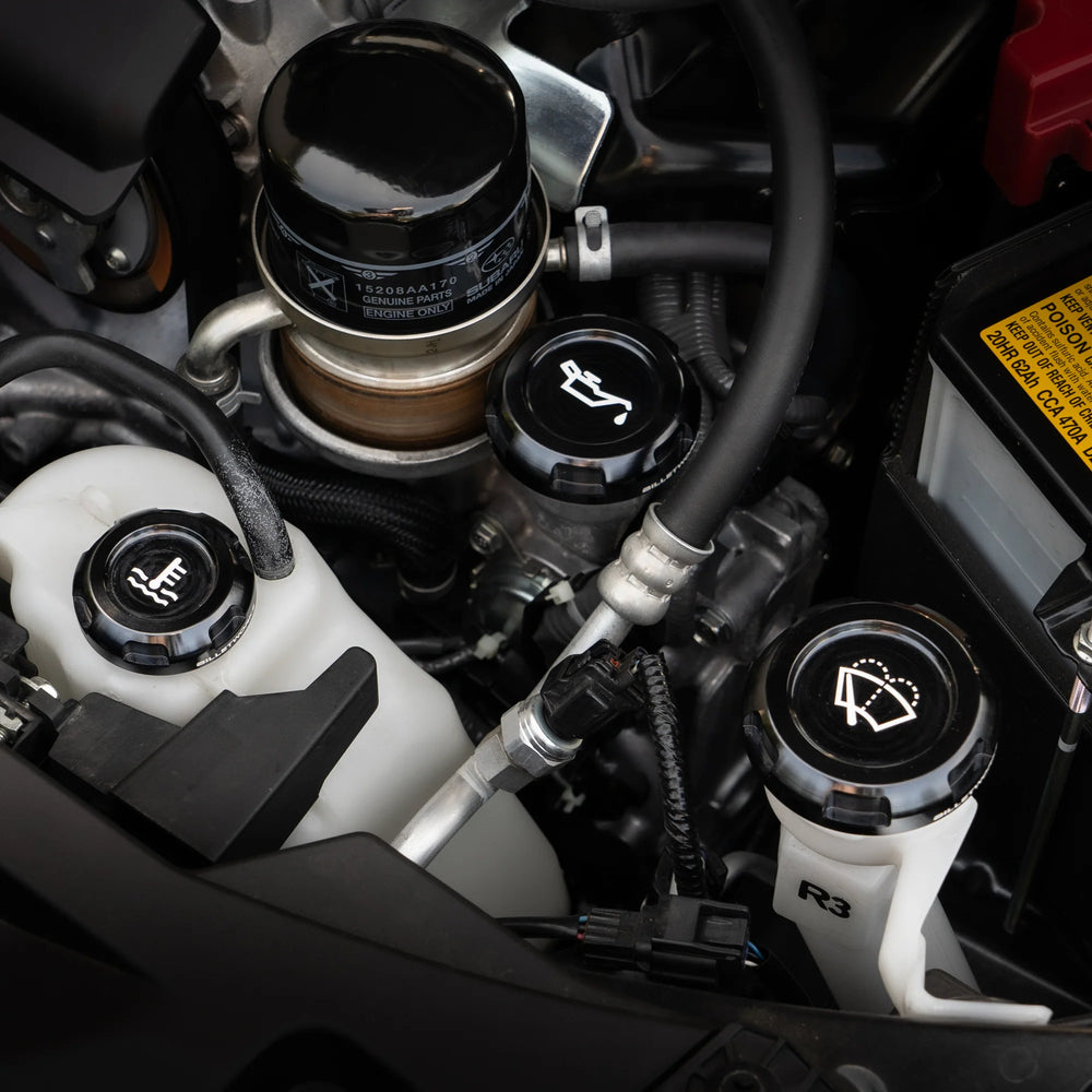 Billetworkz Zero Series Engine Bay Caps - No Engraving - Subaru STI 2015-2021