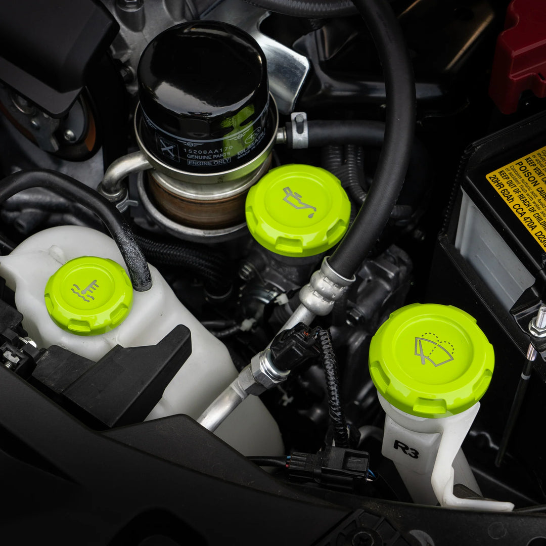Billetworkz Zero Series Engine Bay Caps - No Engraving - Subaru STI 2015-2021