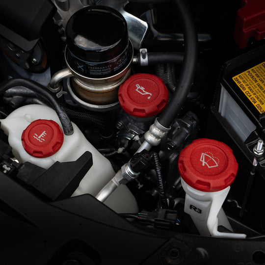 Billetworkz Zero Series Engine Bay Caps - Fluid Engraving - Subaru WRX 2015-2021 & 2022+