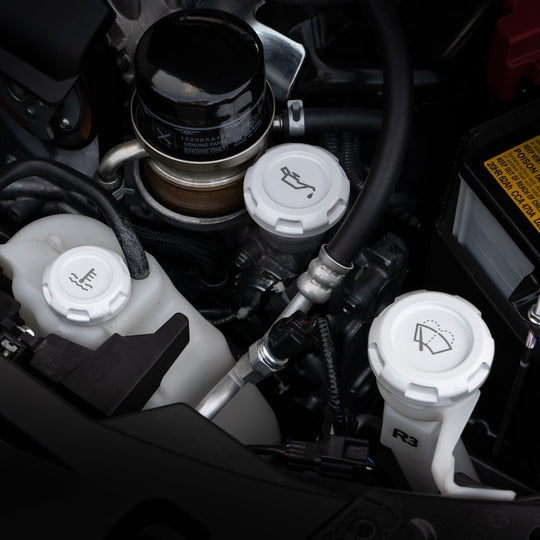 Billetworkz Zero Series Engine Bay Caps - Fluid Engraving - Subaru Impreza 2012+