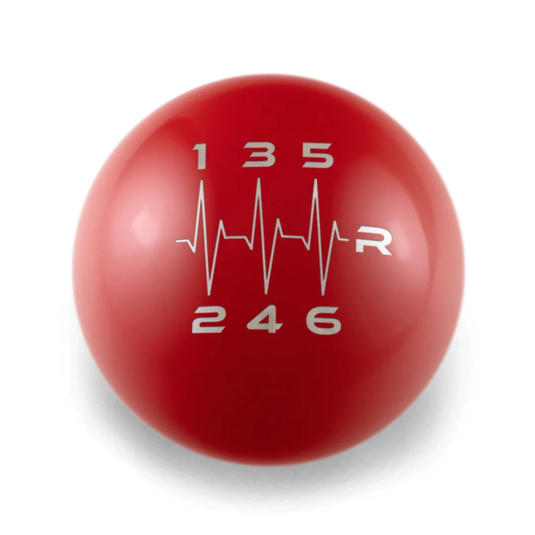Billetworkz 6 Speed STI Shift Knob Heartbeat Engraving - STI Fitment - Weighted