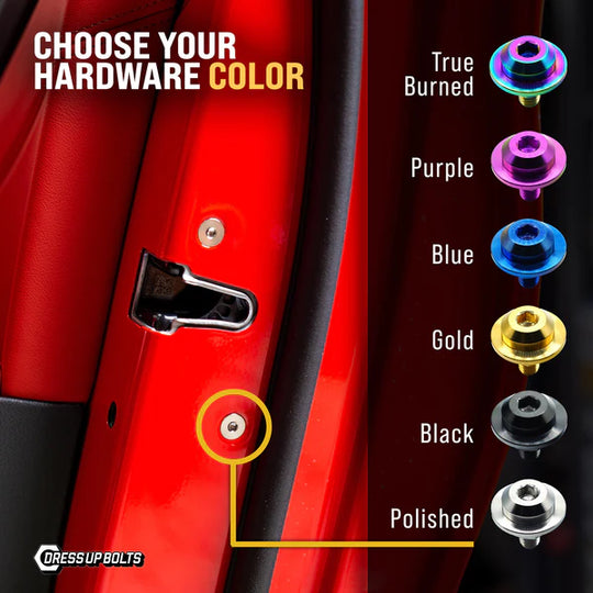 Dress Up Bolts Titanium Hardware Door Kit Dodge Charger (2015-2021) - Dirty Racing Products