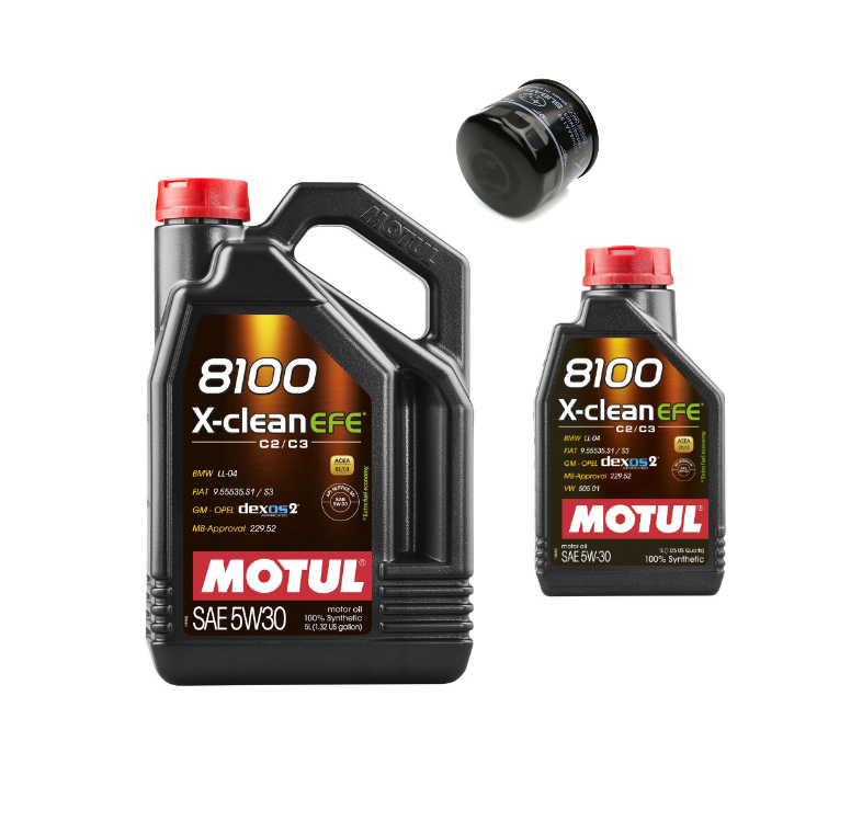 Oil Change Kit Motul 8100 5W30 X-CLEAN EFE Subaru BRZ 2013-2020 - Dirty Racing Products