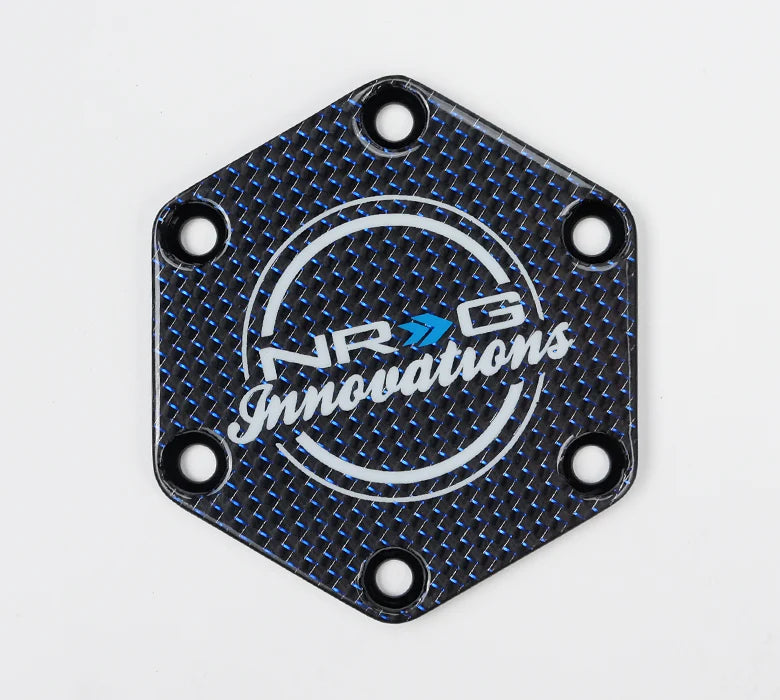 NRG Innovations Hexagonal Steering Wheel Horn Delete Plates - Carbon Fiber - Dirty Racing Products