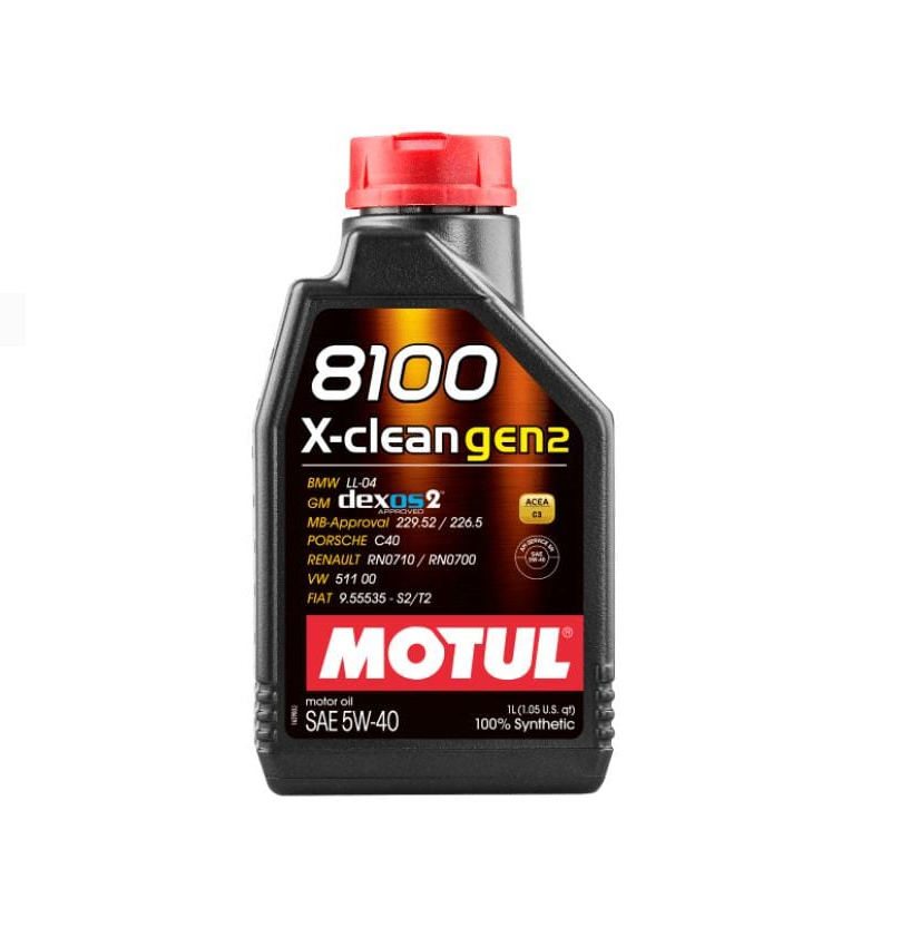 Motul 8100 X-Clean 5W40 Gen 2 Engine Oil - 1L (1.05 qt.) - Dirty Racing Products