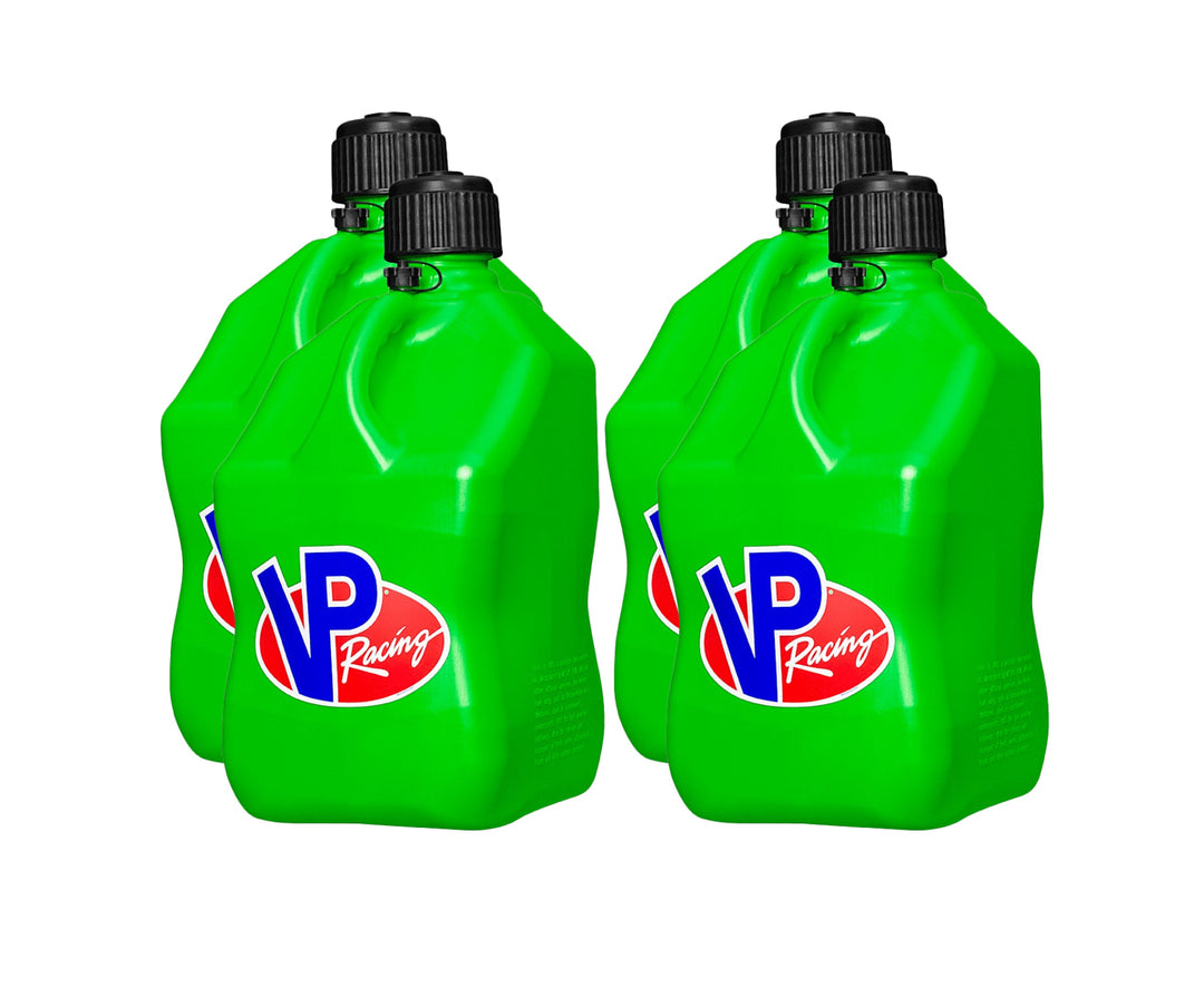 VP Racing 5.5-Gallon Motorsport Container - Set of 4 - Green Jug, Black Cap - Dirty Racing Products