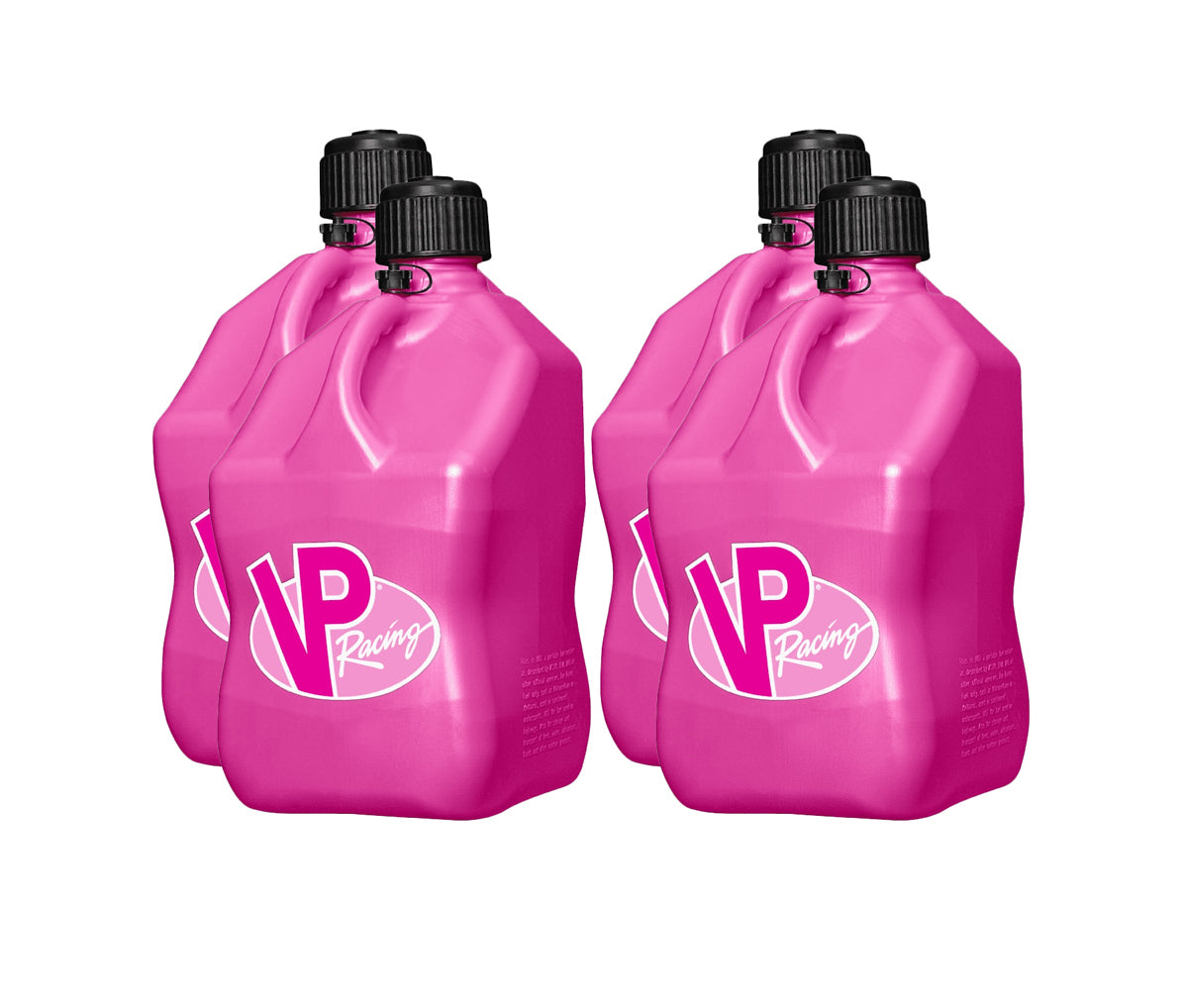 VP Racing 5.5-Gallon Motorsport Container - Set of 4 - Pink Jug, Black Cap - Dirty Racing Products