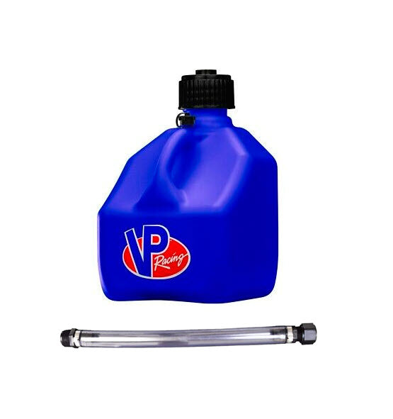VP Racing 3-Gallon Motorsport Container - Blue Jug, Black Cap w/Filler Hose - Dirty Racing Products