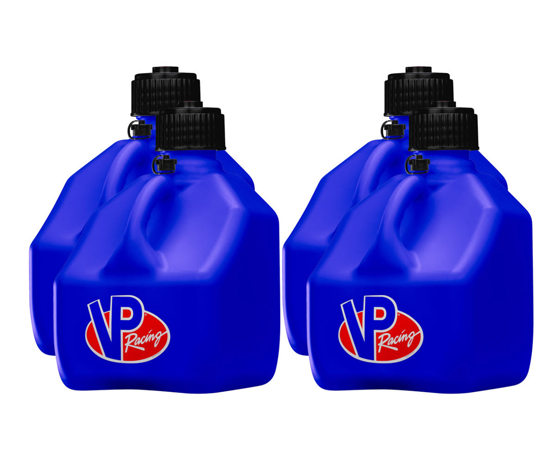 VP Racing 3-Gallon Motorsport - Set of 4 Containers - Blue Jug, Black Cap