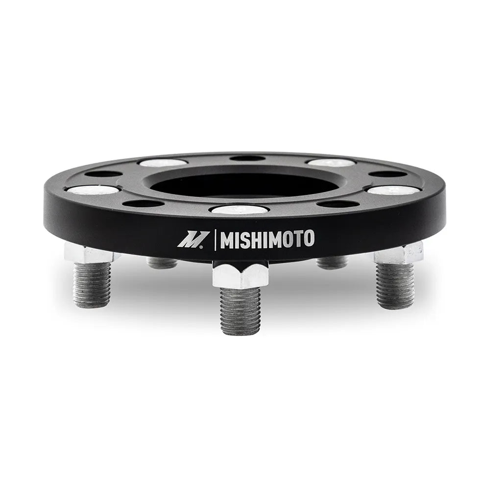 Mishimoto Wheel Spacers Pair 5x114.3 20mm Center Bore 56mm Thread 12x1.25 Fits 2015+ Subaru WRX/2005+ STI - Dirty Racing Products