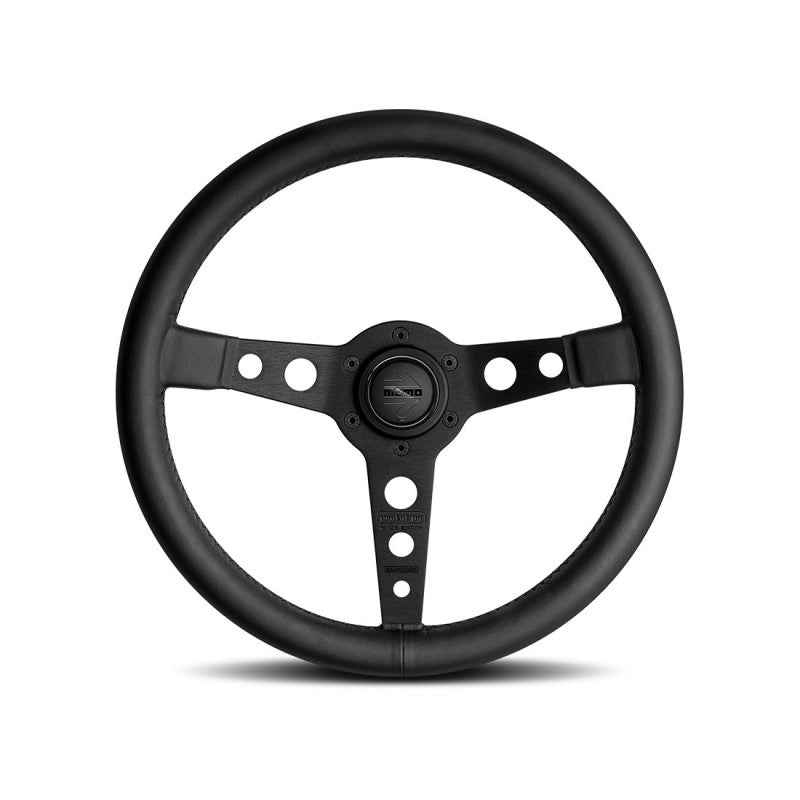 Momo Prototipo Black Edition Steering Wheel 350mm - Black Leather/Black Stitch/Black Spokes - Dirty Racing Products
