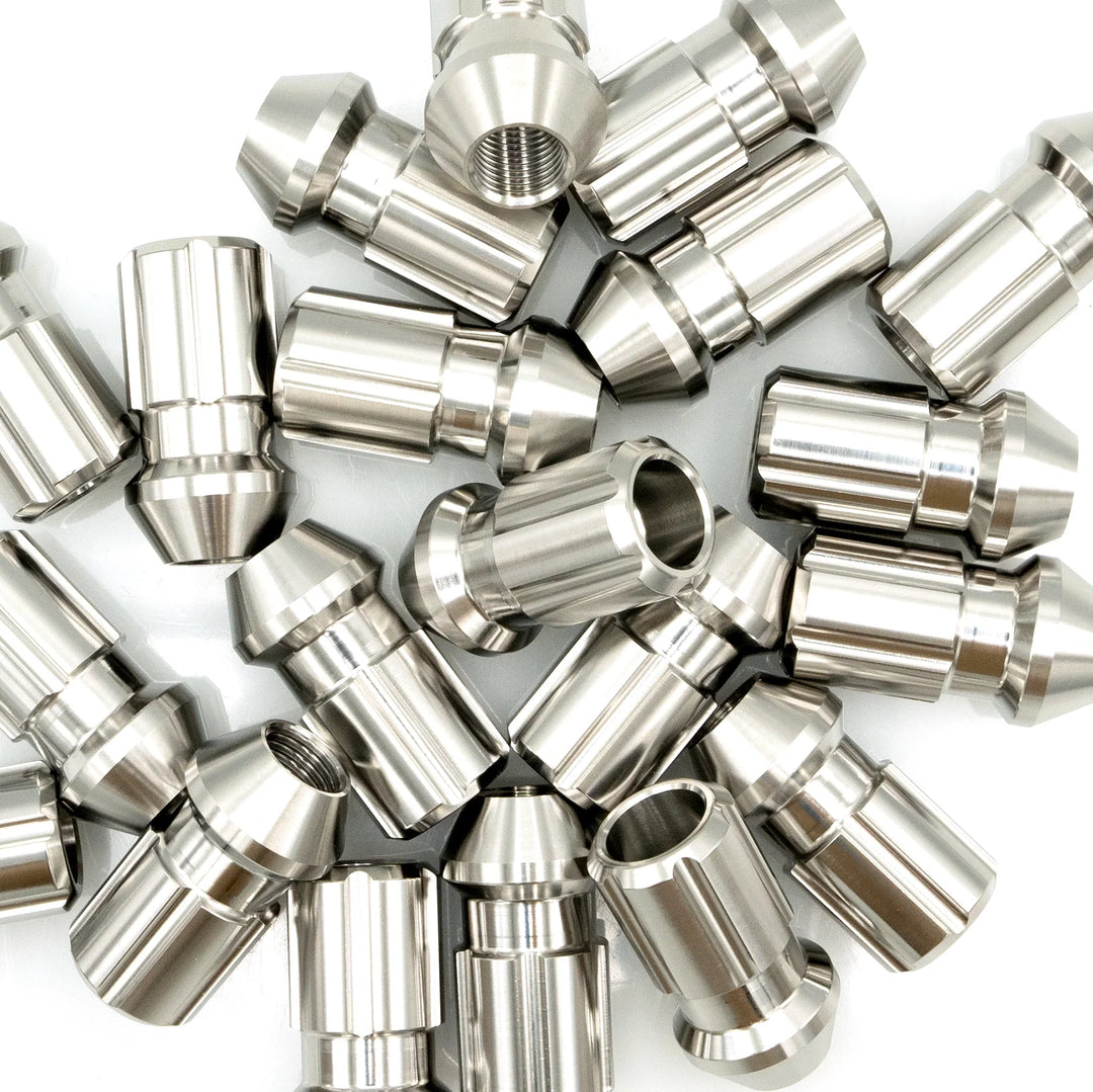 Billetworkz Titanium Lug Nuts - Set of 20 - Brushed Titanium