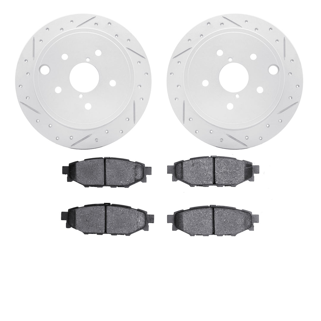 R1 Concepts Brake Rotors Carbon Coated D/S w/Perf Sport Pads Subaru WRX 2021-15 - Dirty Racing Products