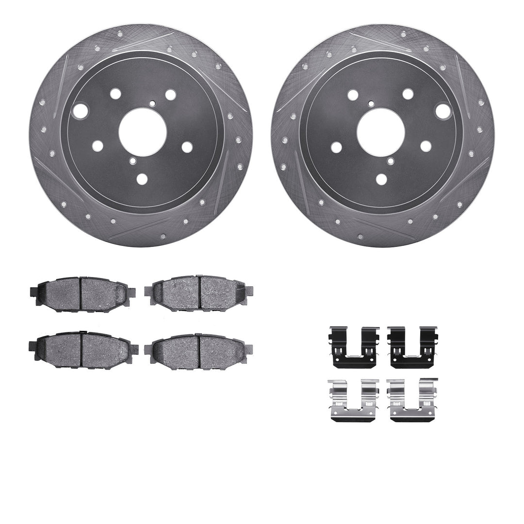 R1 Concepts E-Line Series Brake Rotor D/S Silver w/Ceramic Pads Subaru WRX 2021-15 - Dirty Racing Products