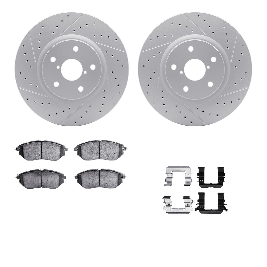 R1 Concepts Brake Rotors Carbon Coated D/S w/Optimum OE Pads Subaru WRX 2019-18 - Dirty Racing Products