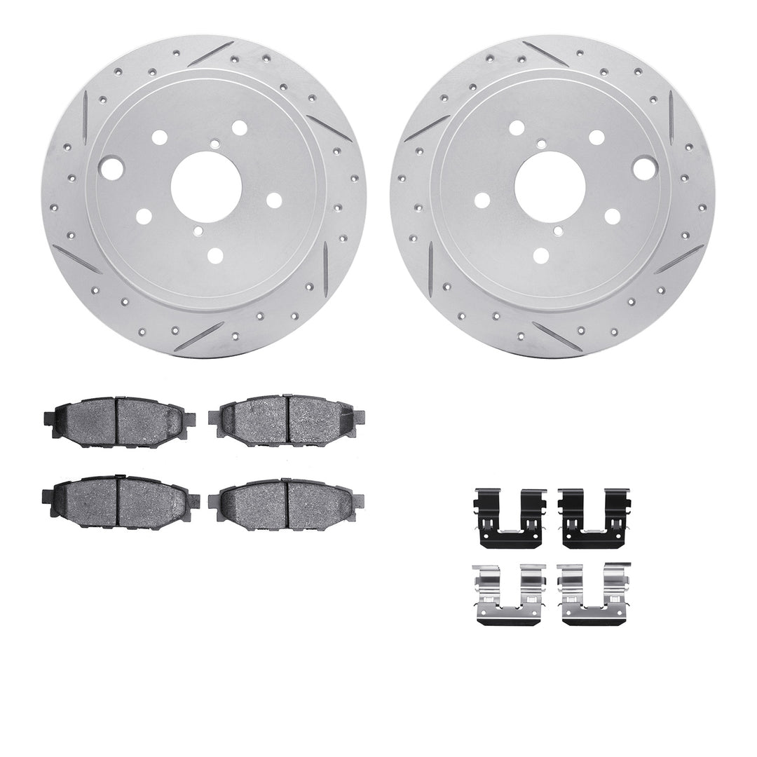 R1 Concepts Brake Rotors Carbon Coated D/S w/Optimum OE Pads Subaru WRX 2021-15 - Dirty Racing Products