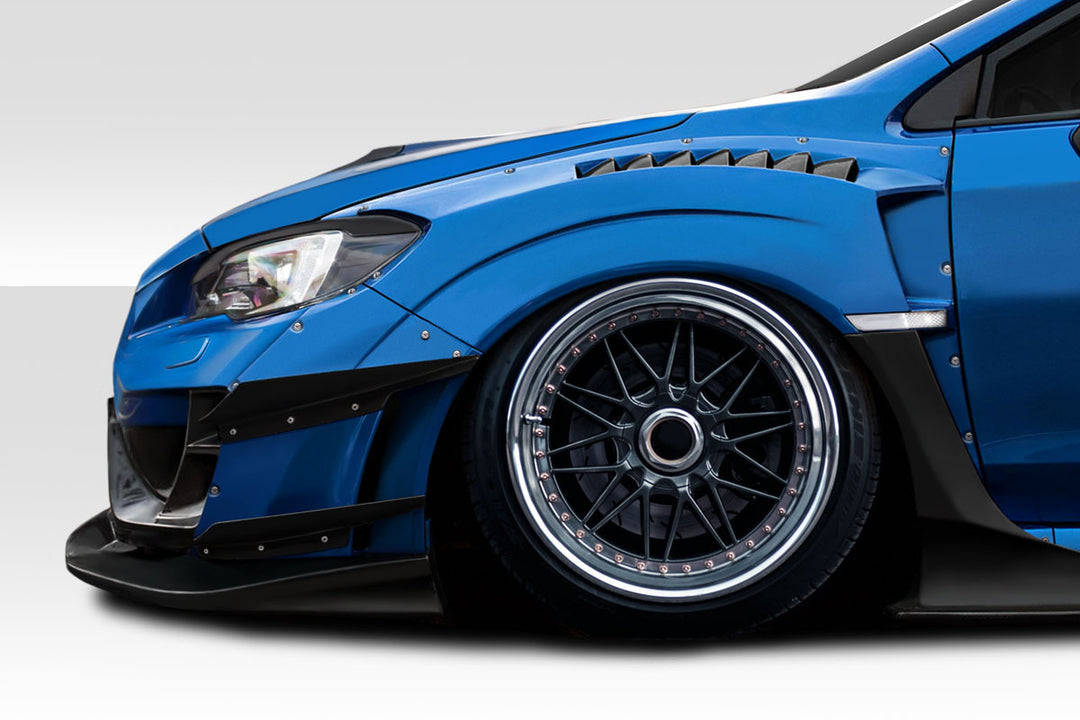 Duraflex 2015-2021 Subaru WRX STI VRS Wide Body Front Fenders - 8 Piece - Dirty Racing Products