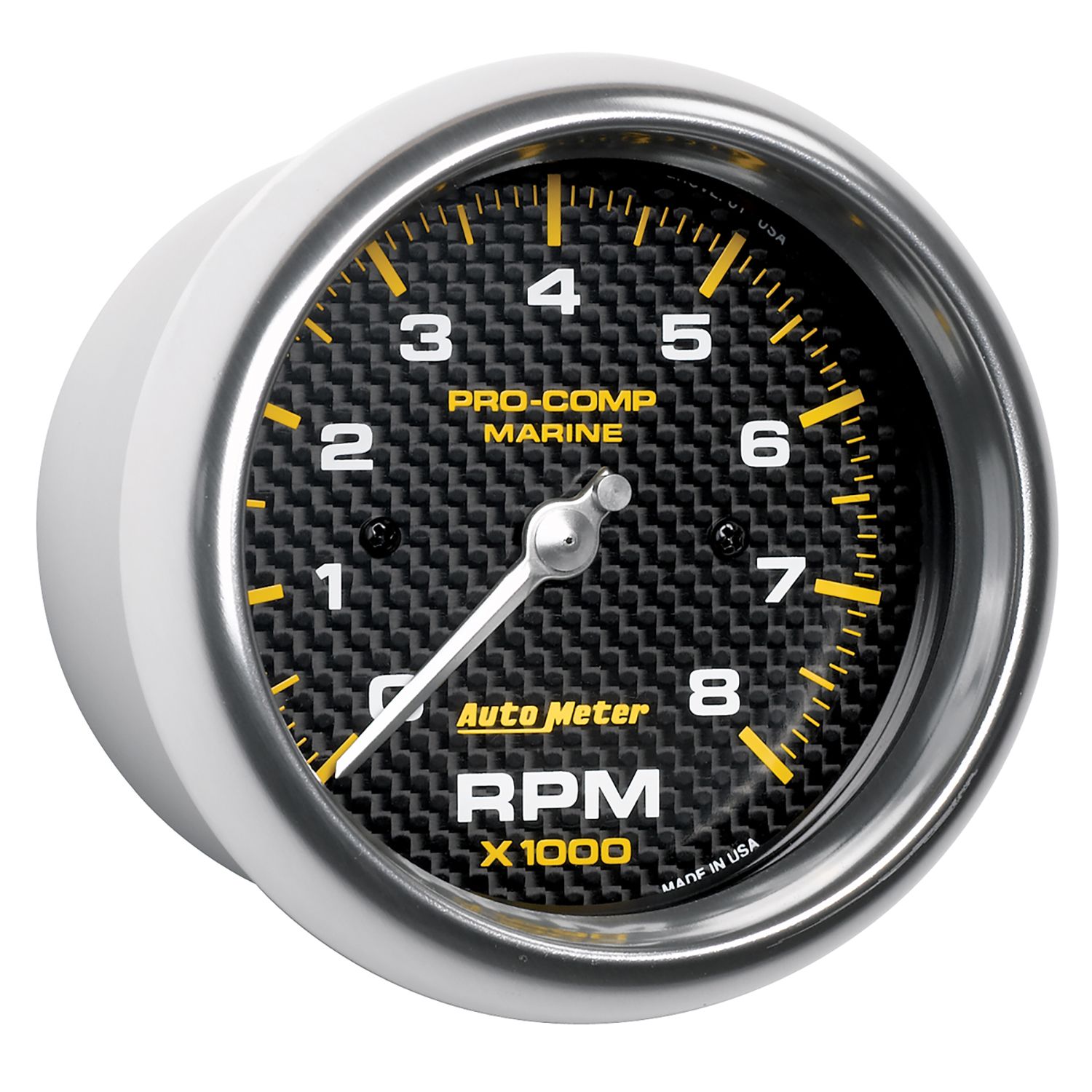 AutoMeter Marine Carbon Fiber 3-3/8in 8k RPM Tachometer - Dirty Racing Products