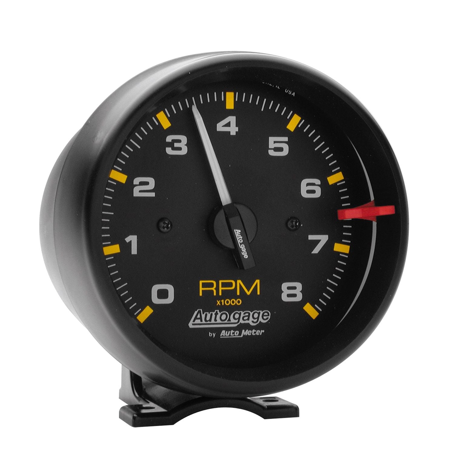 AutoMeter Auto Gage Black 8,000 RPM 3-3/4" Pedestal Mount Tachometer - Dirty Racing Products