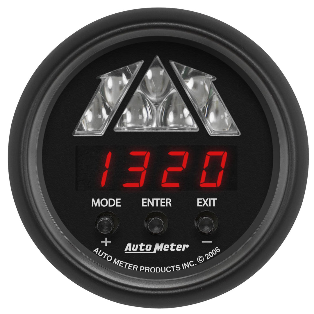 AutoMeter Z-Series 2-1/16in Tachometer Digital 16000 RPM w/ LED Shift Light - Dirty Racing Products