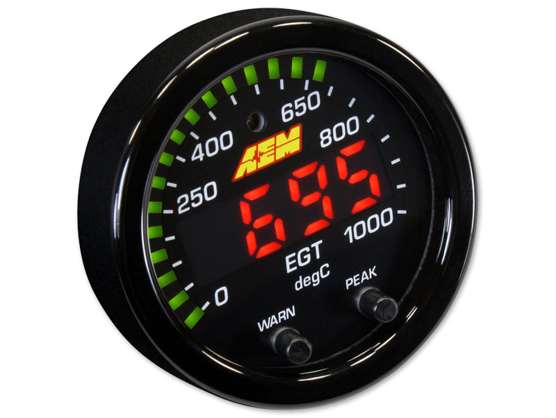 AEM Electronics X-Series EGT Exhaust Gas Temperature Gauge 52mm - Dirty Racing Products