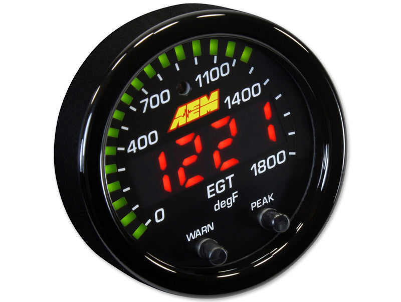 AEM Electronics X-Series EGT Exhaust Gas Temperature Gauge 52mm - Dirty Racing Products