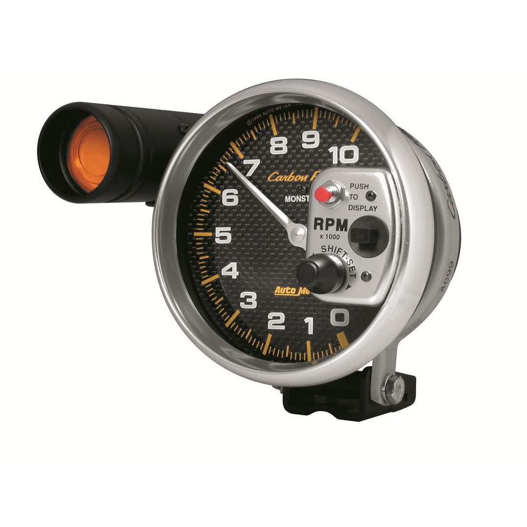 AutoMeter Carbon Fiber Series 5-inch Tachometer w/ Shift Light - Dirty Racing Products