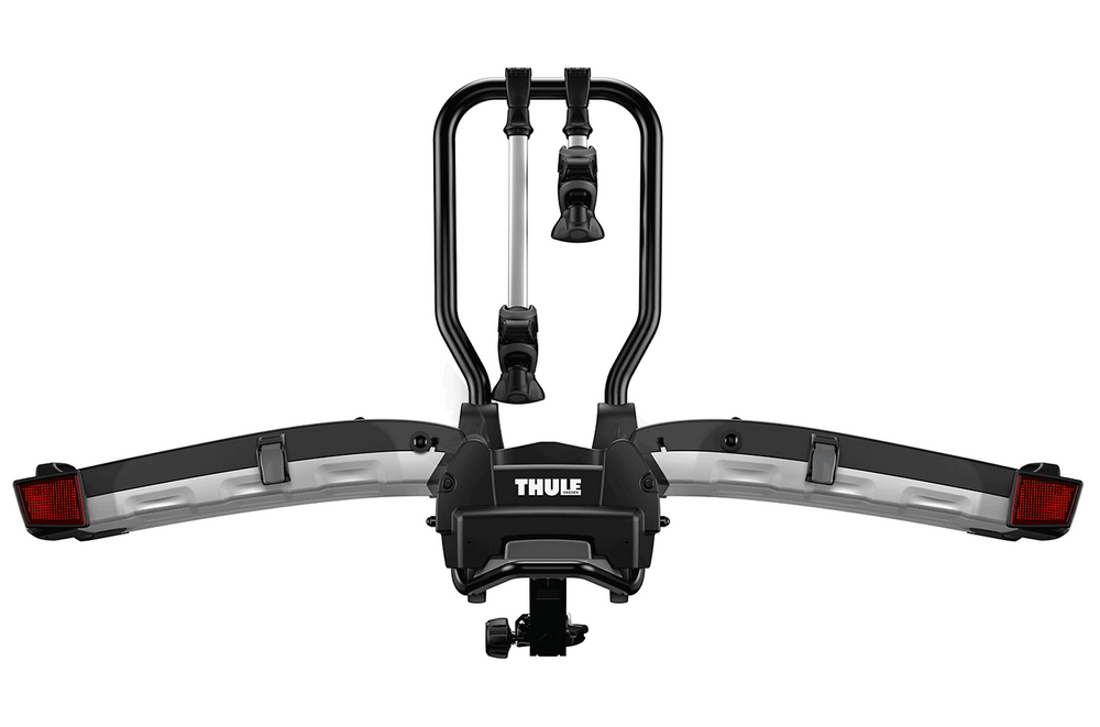Thule EasyFold XT 2 - Fully Foldable Platform Hitch Bike Rack (Up to 2 Bikes) - Black/Silver - Dirty Racing Products