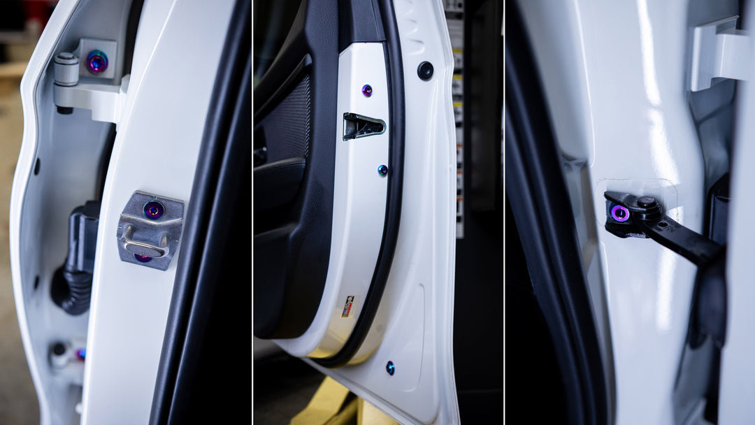 Dress Up Bolts Titanium Hardware Door Kit BMW F80 M3 (2014-2018) - Dirty Racing Products