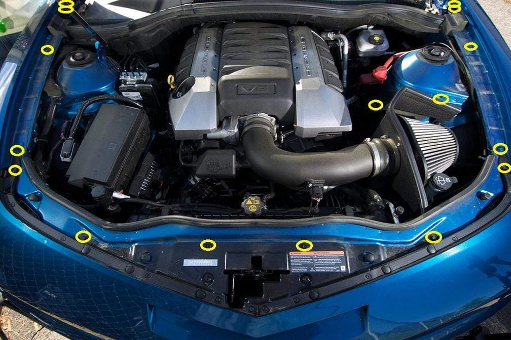 Chevrolet Camaro (2010-2015) Titanium Dress Up Bolts Engine Bay Kit - Dirty Racing Products