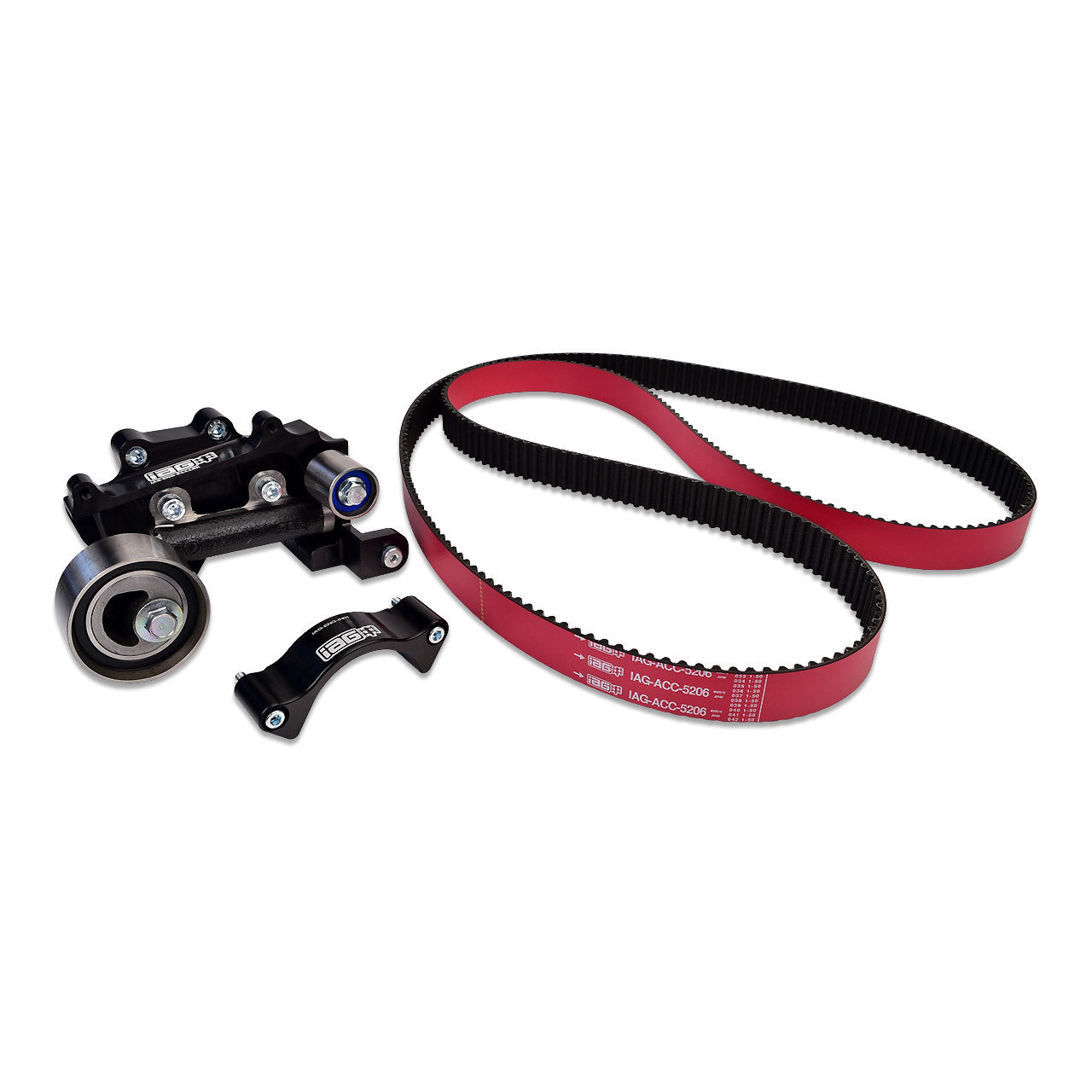 IAG Timing Guide, Comp Tensioner & Racing Timing Belt Kit for 02-14 WRX, 04-21 STI, 04-13 FXT, 05-12 LGT - Dirty Racing Products
